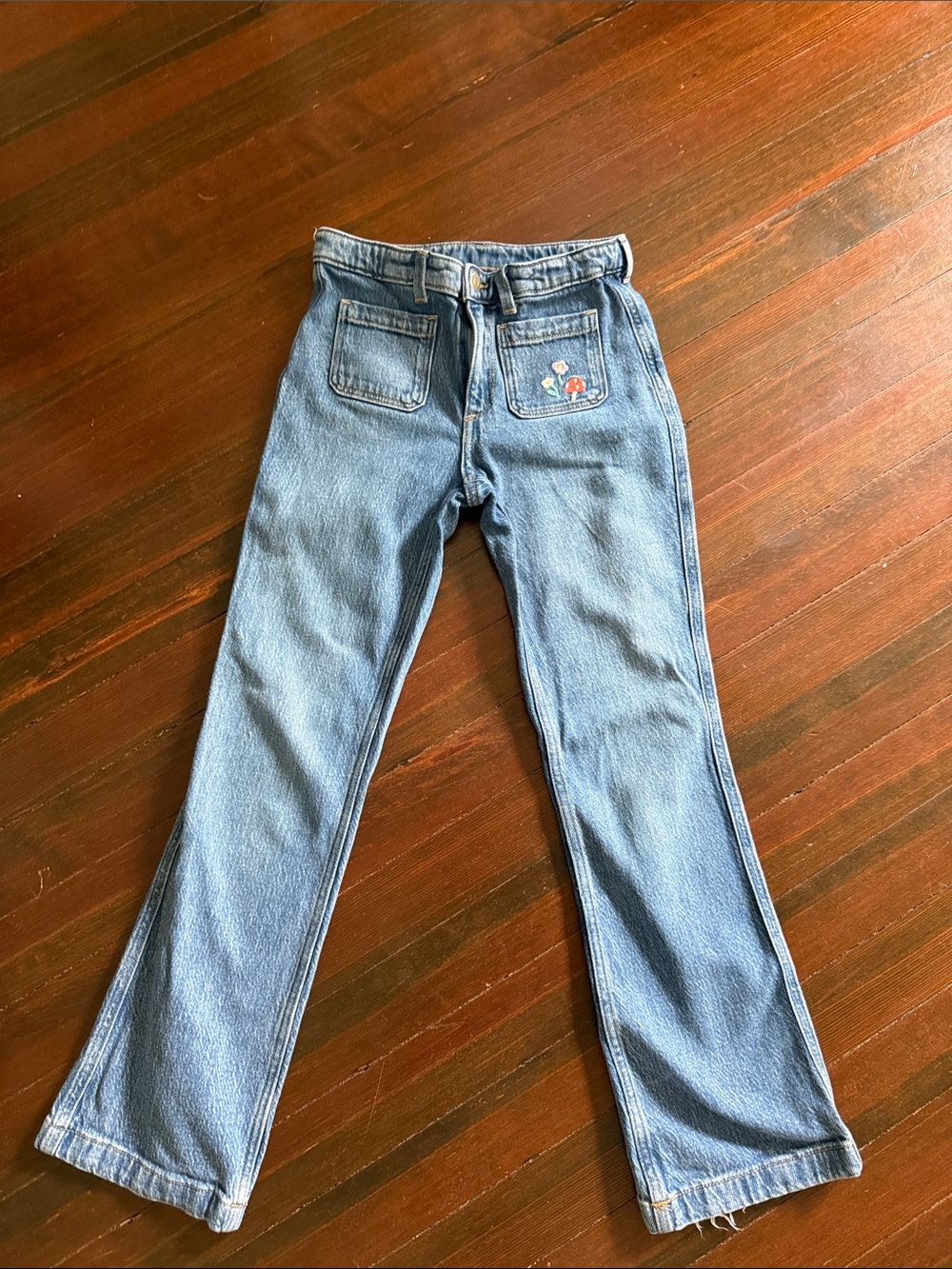 H&M x Eva Chen girls embroidered jean’s size 10